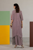 Orange Habutai Silk Kaftan Set - CiceroniKurta Set, Festive WearTussah