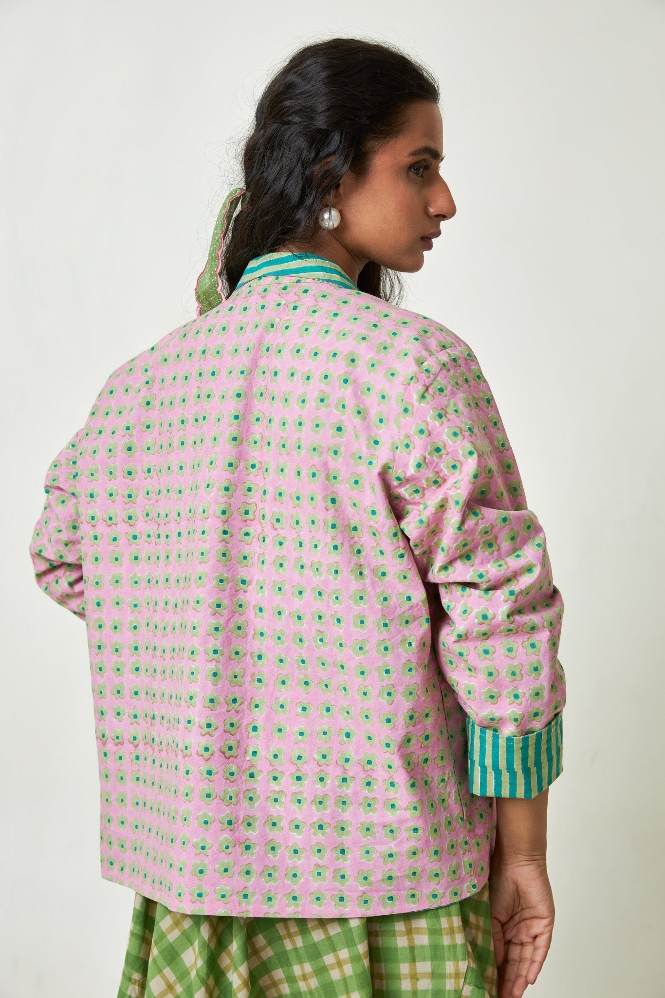 Orchard Muse Block Printed Jacket - CiceroniJacketPants and Pajamas