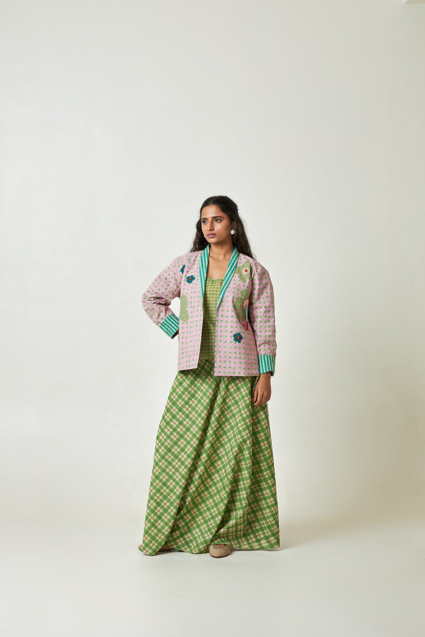 Orchard Muse Block Printed Jacket - CiceroniJacketPants and Pajamas