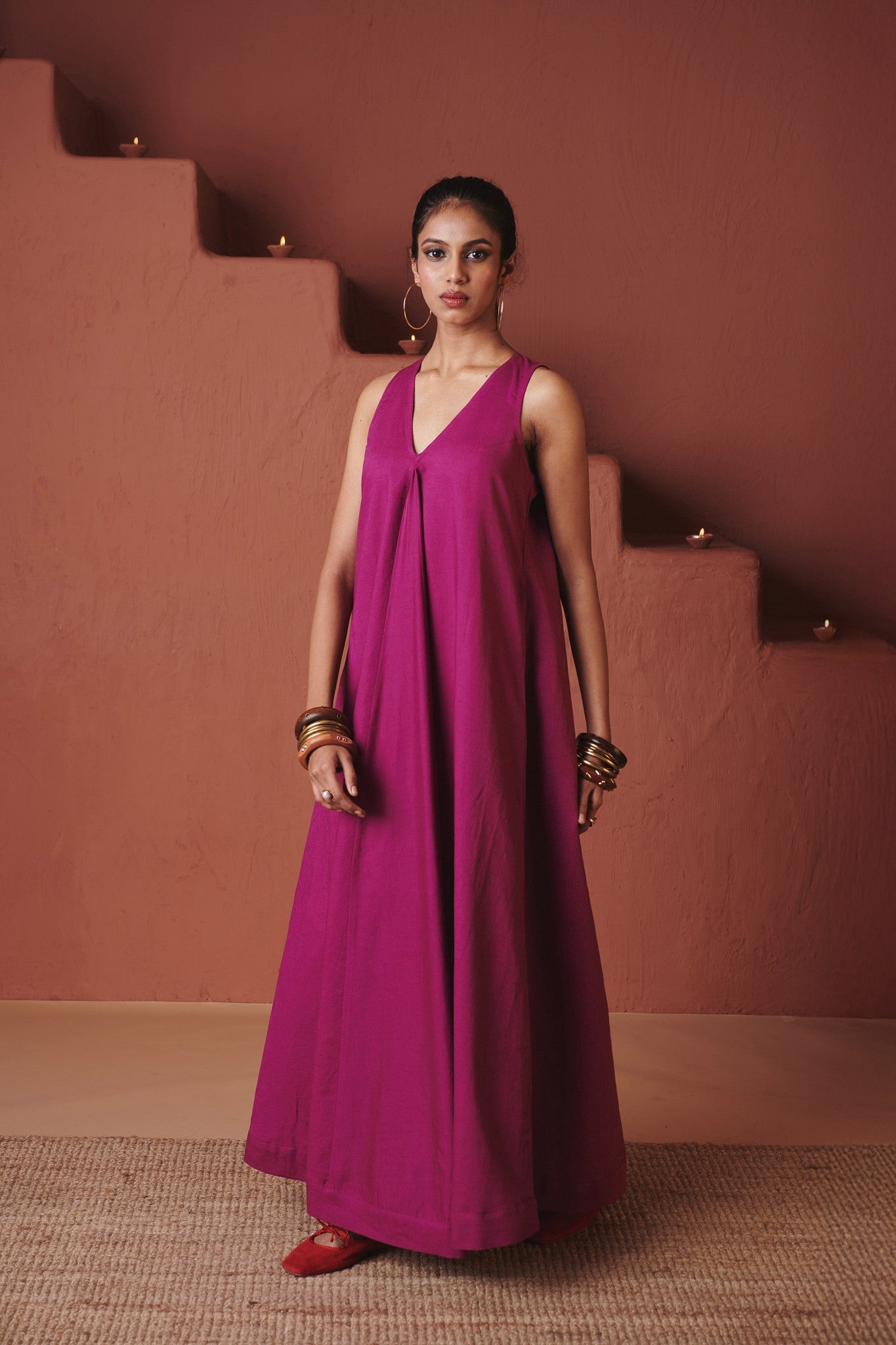 Orchid Co - Linen Flared Dress - CiceroniDressesSaphed