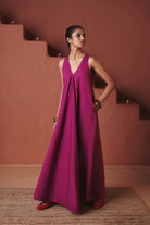 Orchid Co - Linen Flared Dress - CiceroniDressesSaphed