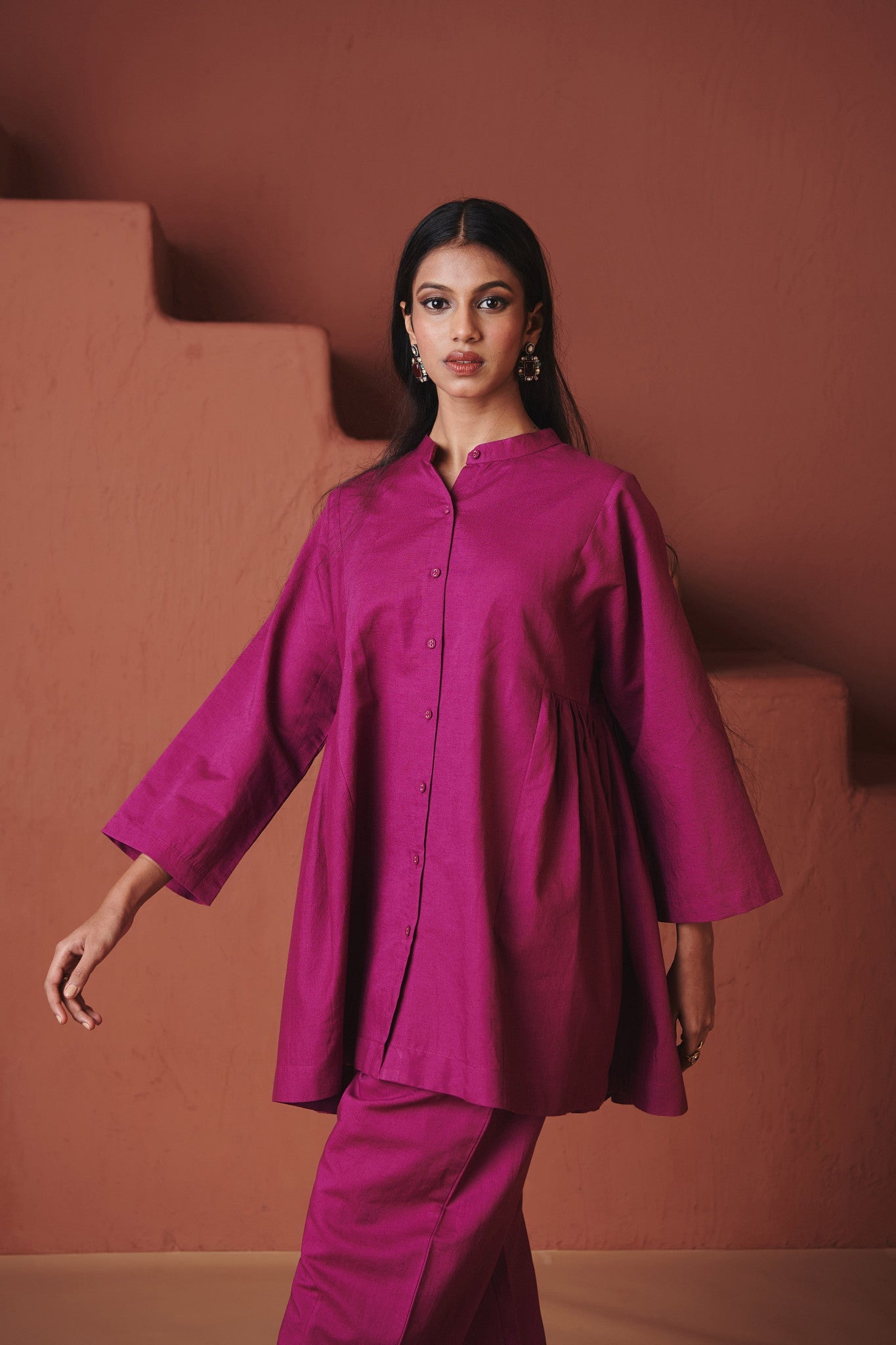 Orchid Co - Linen Gathered Shirt - CiceroniWomen ShirtsSaphed