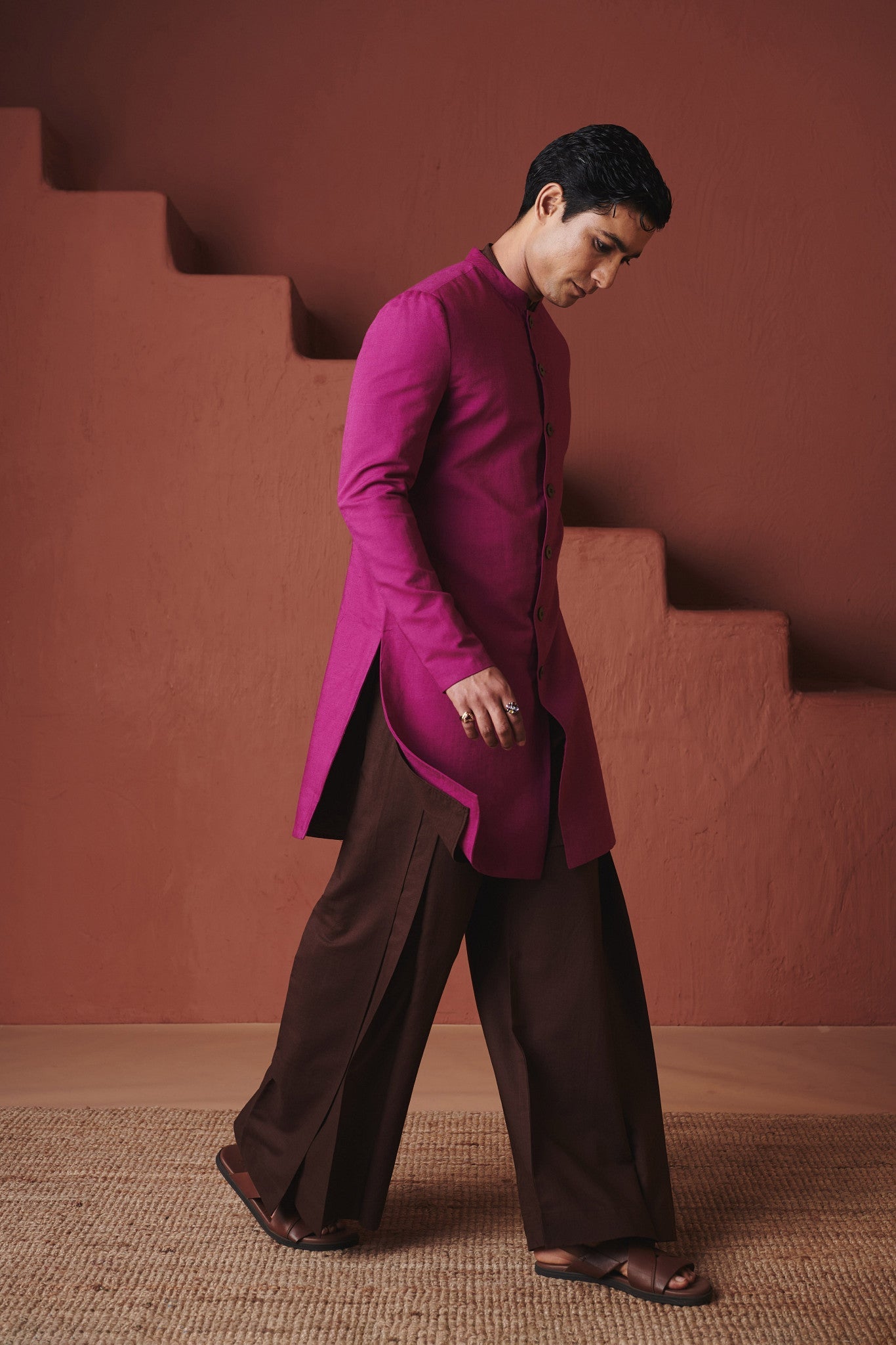 Orchid Co - Linen Men's Long Jacket - CiceroniJacketsSaphed