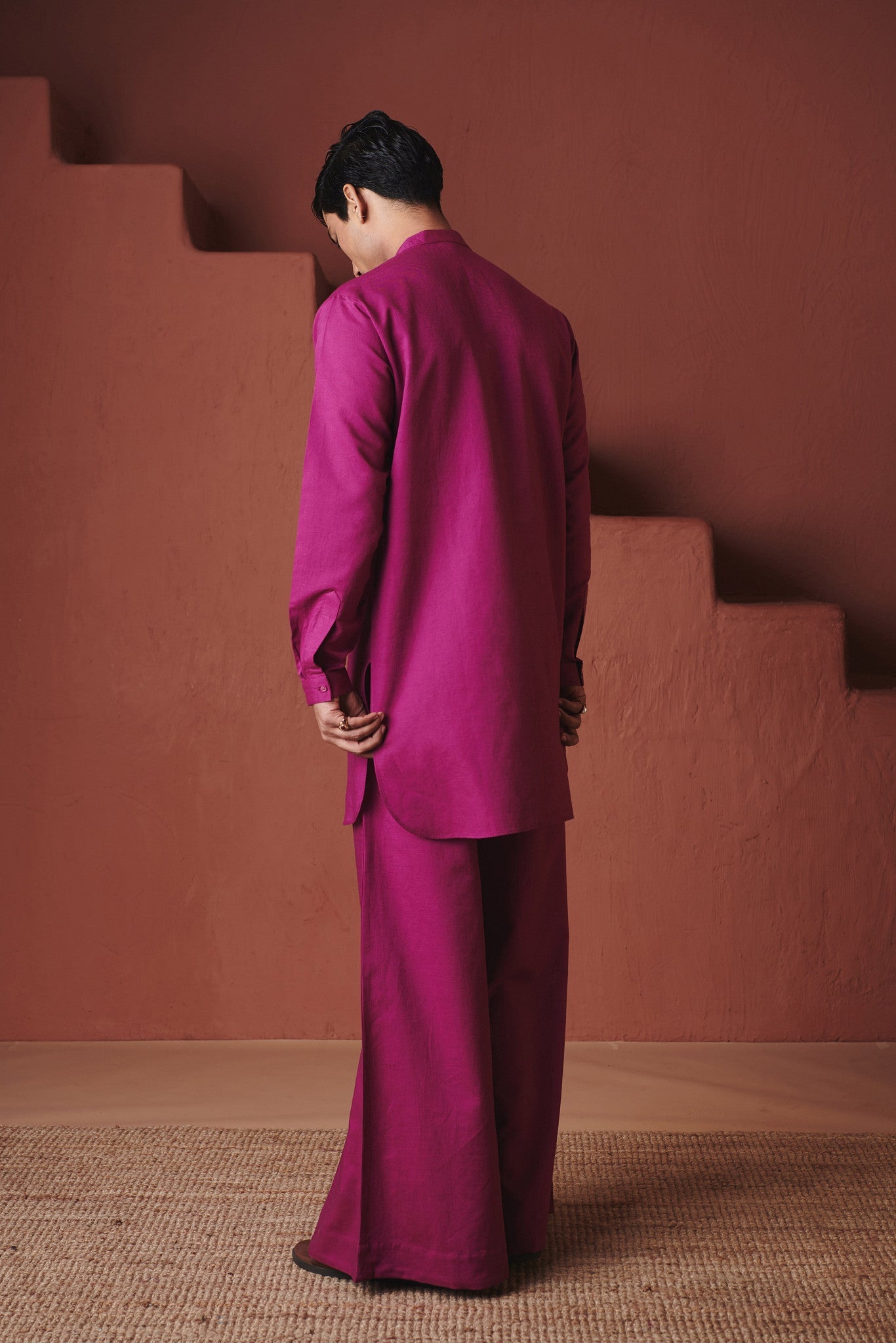 Orchid Co - Linen Men's Saif Kurta Set - CiceroniKurta Set, Festive WearSaphed