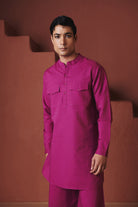 Orchid Co - Linen Men's Saif Kurta Set - CiceroniKurta Set, Festive WearSaphed