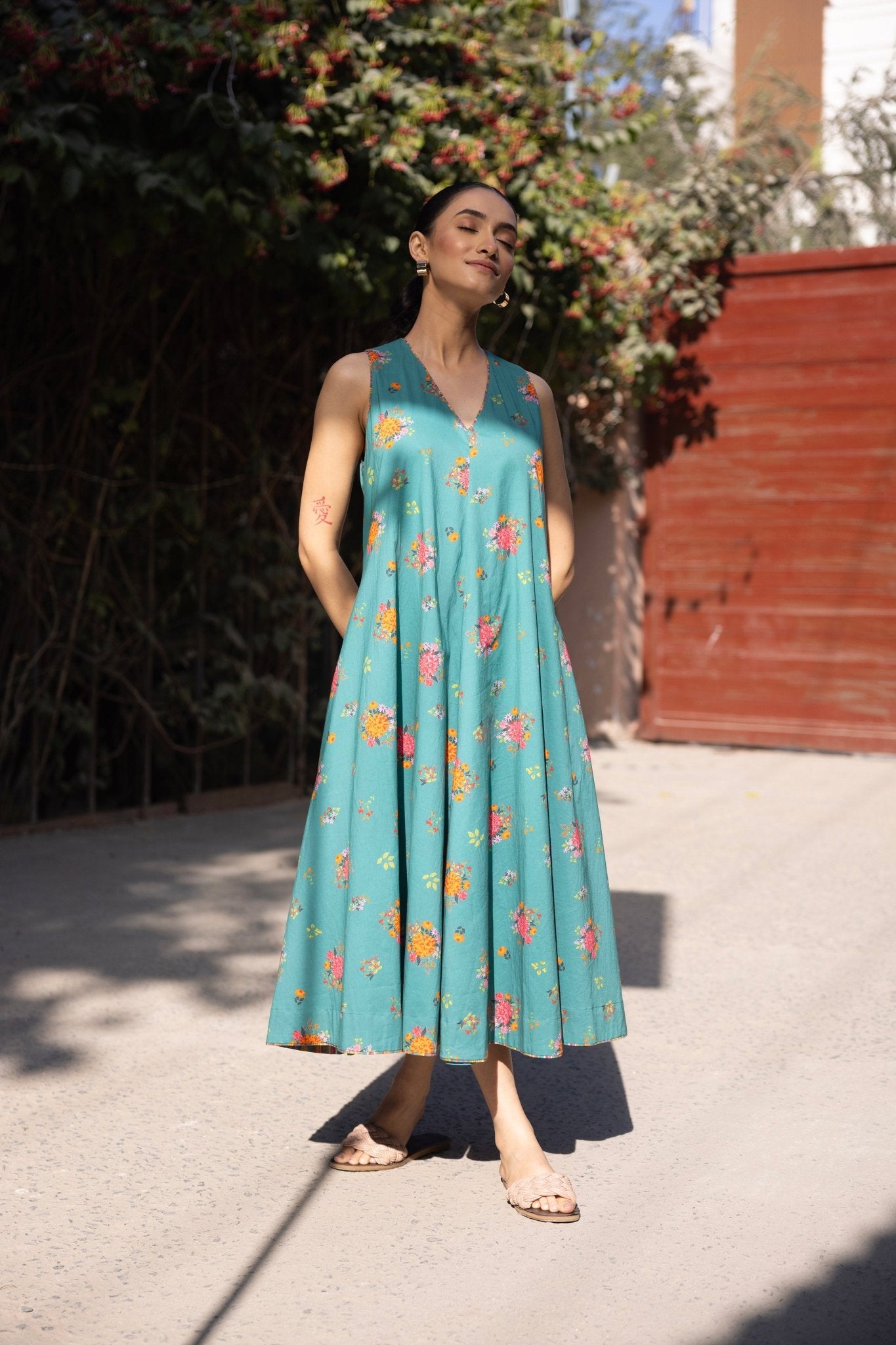 Orchid Dress - Green - CiceroniDressesLabel Shreya Sharma