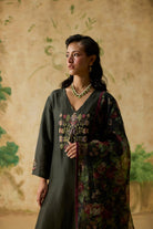 Orchid Kurta Set - Charcoal Grey - CiceroniKurta Set, Festive WearKhyati Rughani