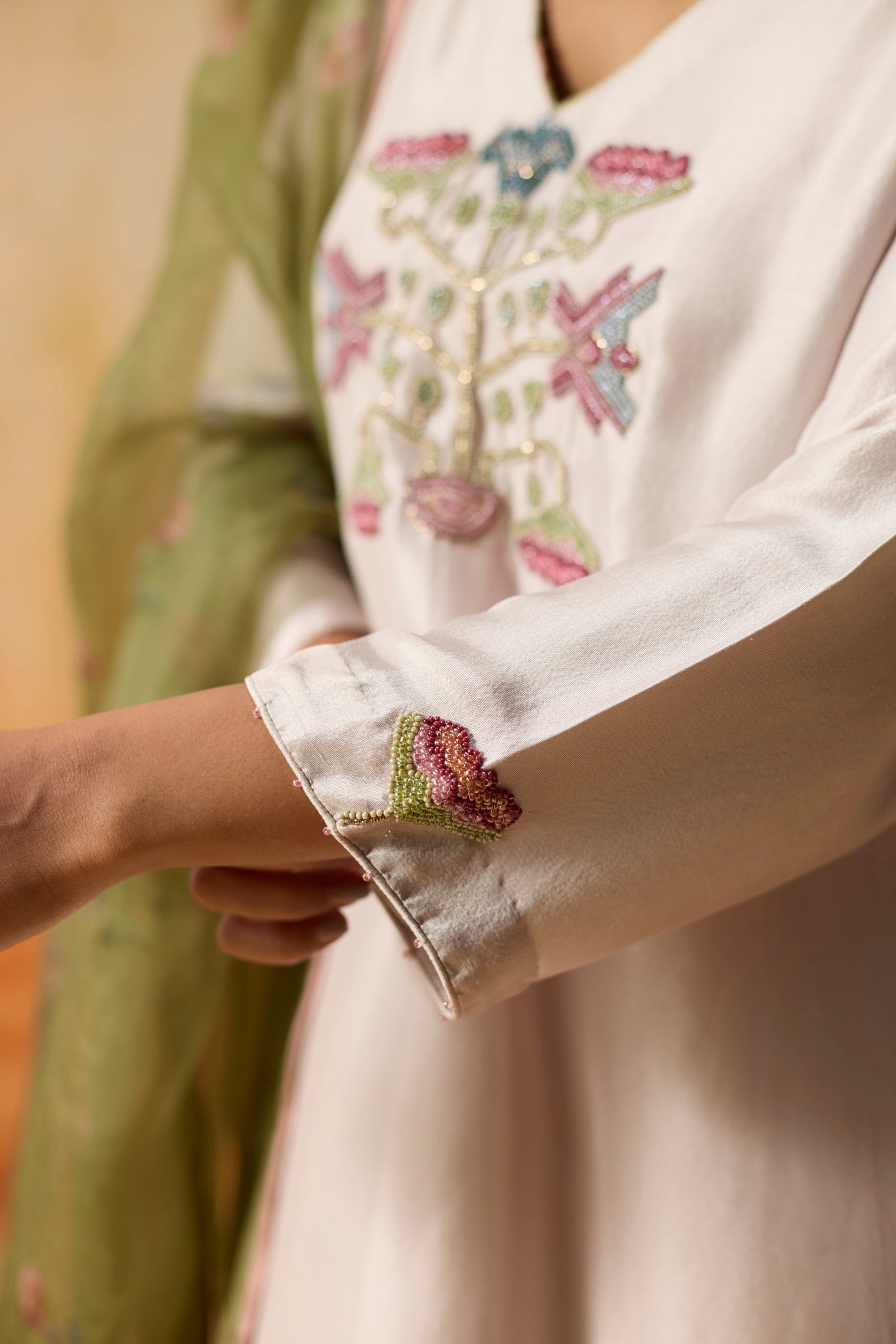 Orchid Kurta Set - Light Grey - CiceroniKurta Set, Festive WearKhyati Rughani