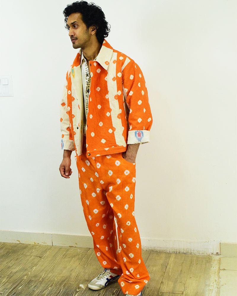 Organic Tie and Dye Orange Pant - CiceroniPantsSonica Sarna