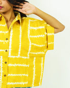 Organic Tie and Dye Yellow Kimono Top - CiceroniWomen ShirtsSonica Sarna