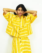 Organic Tie and Dye Yellow Kimono Top - CiceroniWomen ShirtsSonica Sarna