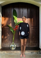 Origami Polka Black Top - CiceroniTopsChiu