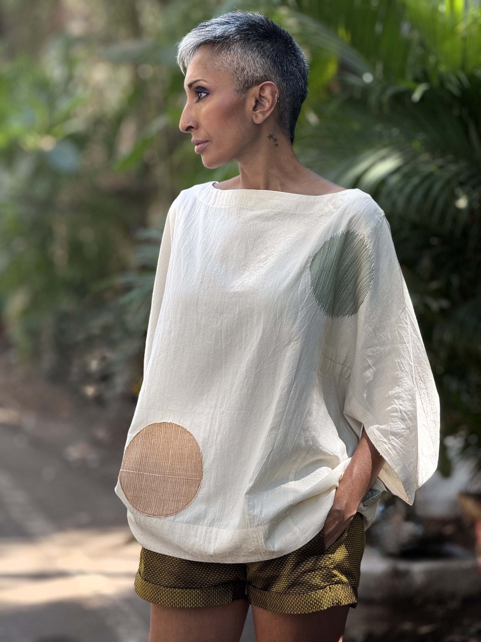 Origami Polka White Top - CiceroniTopsChiu