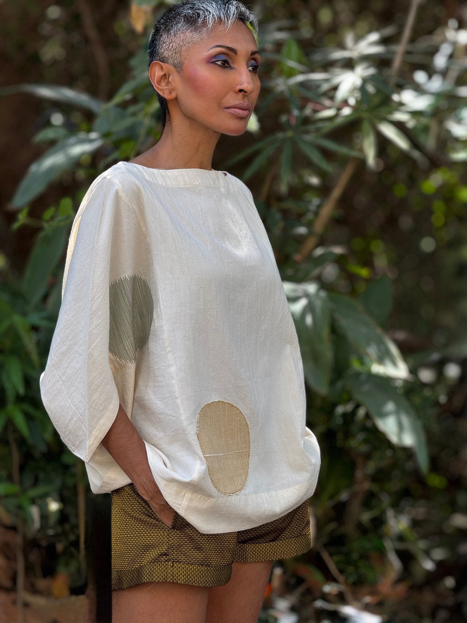 Origami Polka White Top - CiceroniTopsChiu