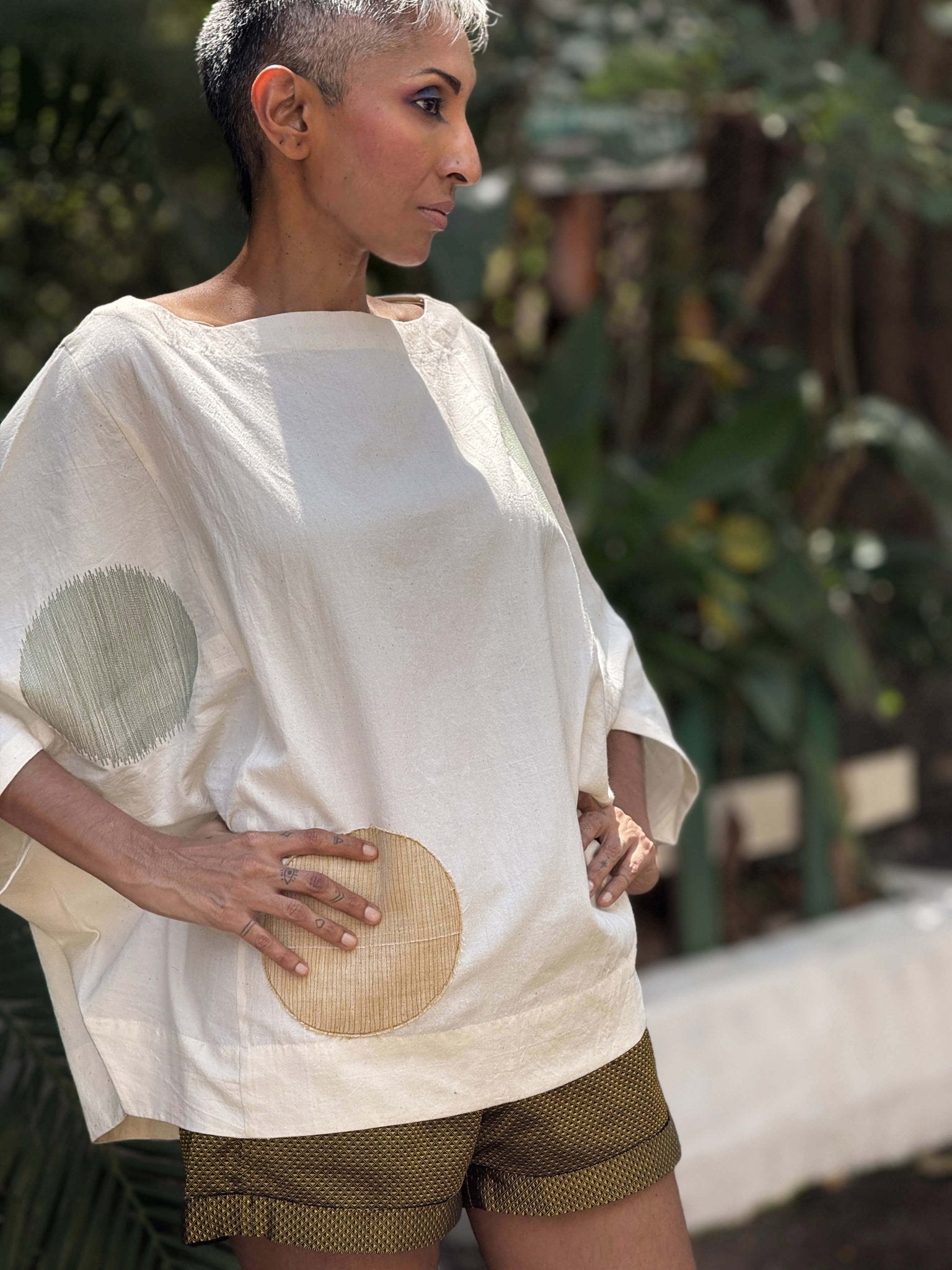 Origami Polka White Top - CiceroniTopsChiu