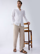 Origin Beige Relaxed 100% Pure Linen Pants - CiceroniPantsbhrāta