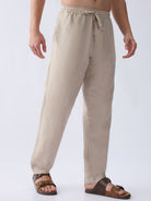 Origin Beige Relaxed 100% Pure Linen Pants - CiceroniPantsbhrāta