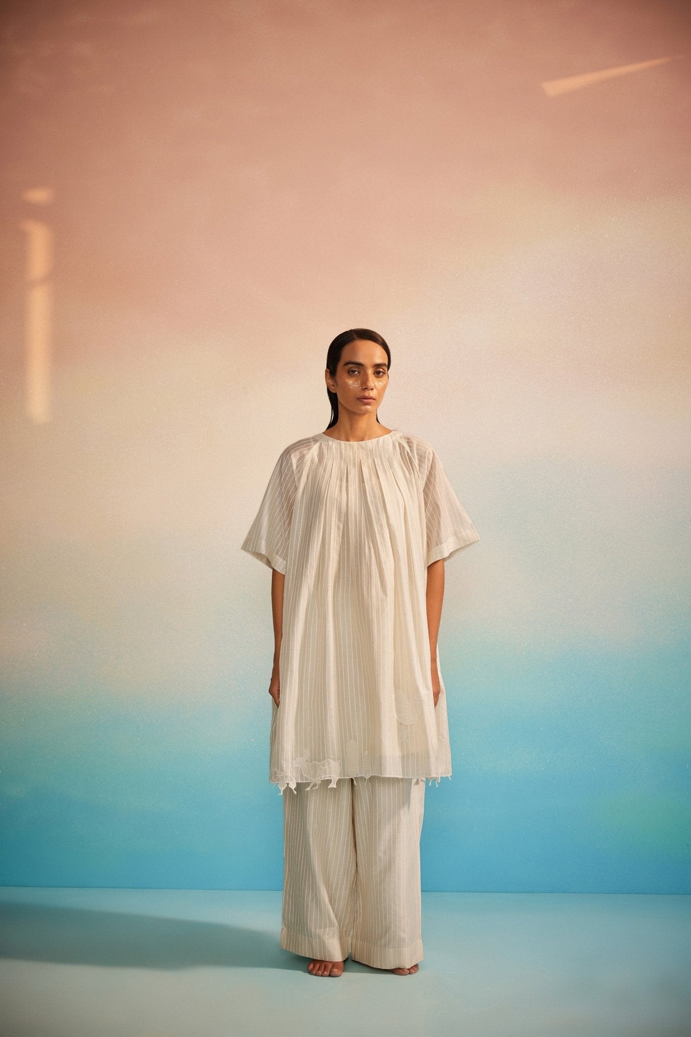 Orihime Box Pleat Appliqué Kurta Set - CiceroniKurta Set, Everyday WearAhmev