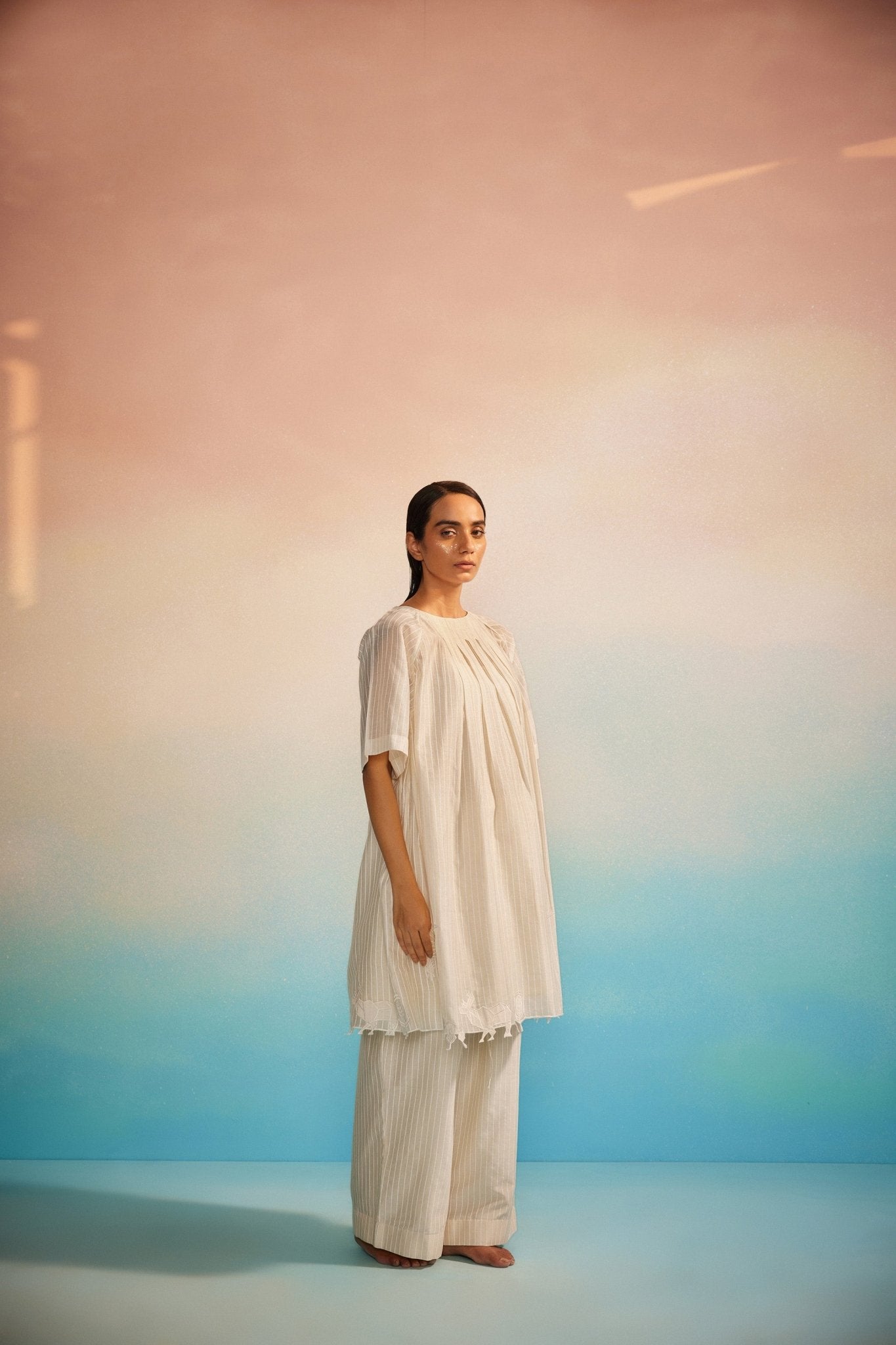 Orihime Box Pleat Appliqué Kurta Set - CiceroniKurta Set, Everyday WearAhmev