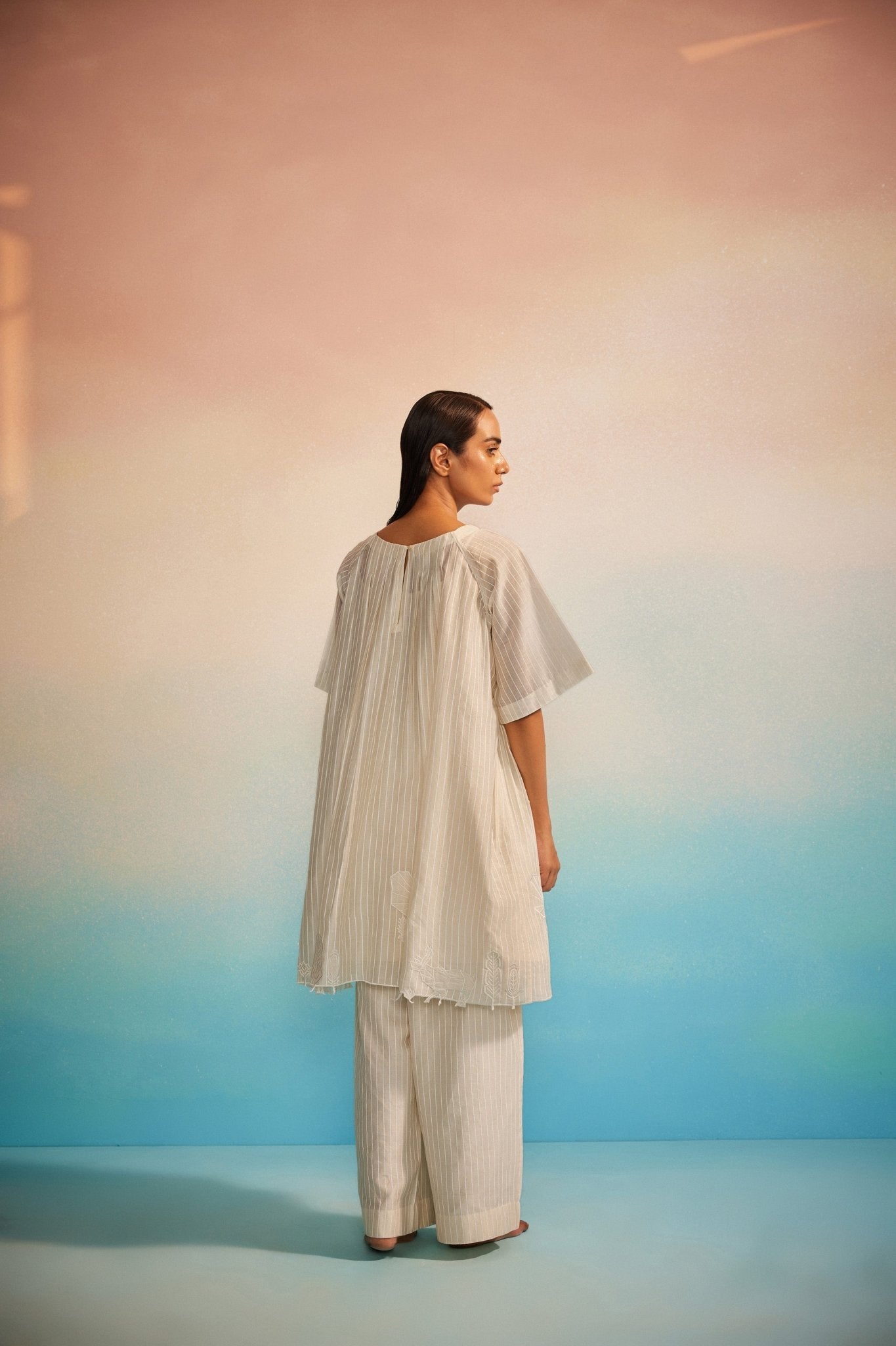 Orihime Box Pleat Appliqué Kurta Set - CiceroniKurta Set, Everyday WearAhmev