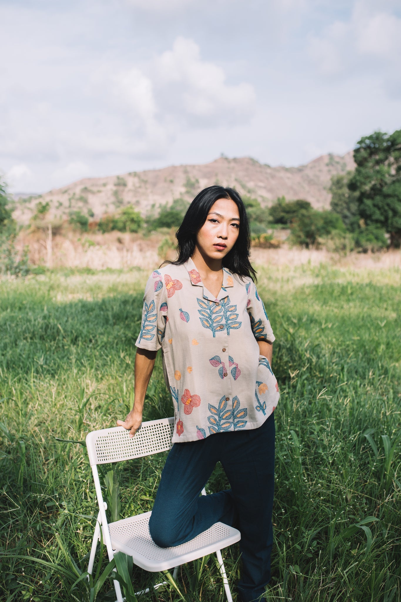 Oshibana Camp Collar Shirt - CiceroniShirtsIra