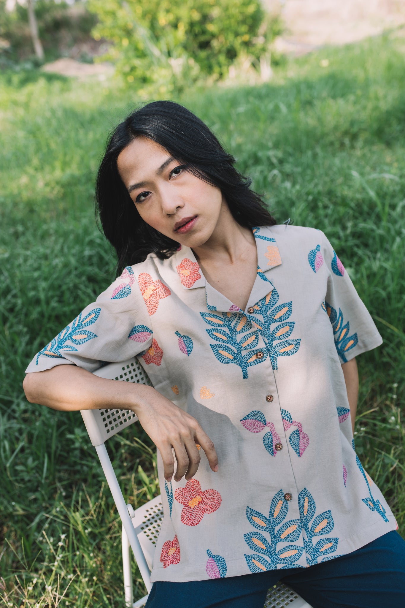 Oshibana Camp Collar Shirt - CiceroniShirtsIra