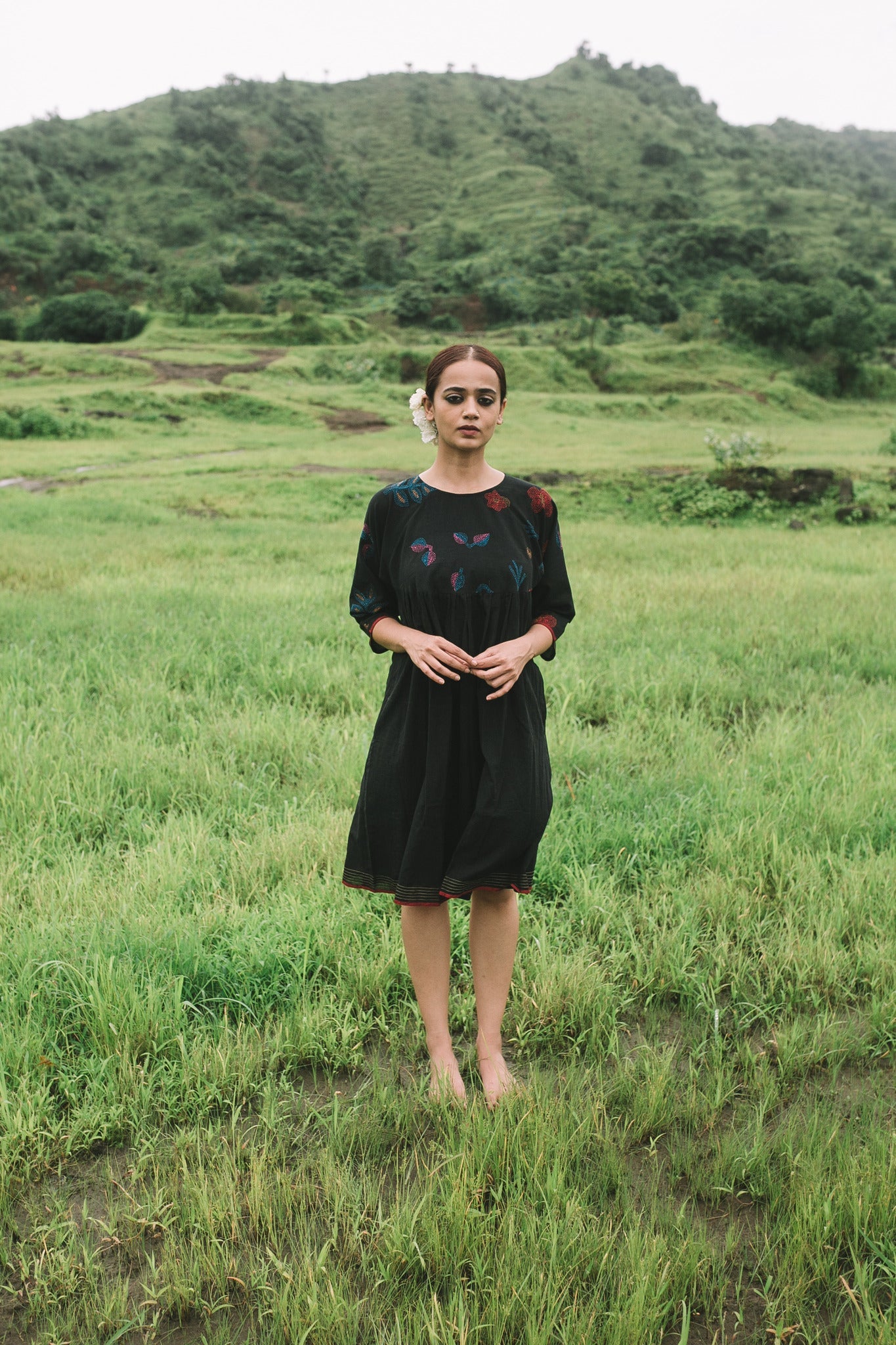 Oshibana Raglan Sleeve Dress - CiceroniDressesIra