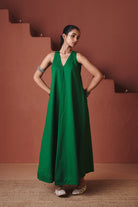 Paan Co - Linen Flared Dress - CiceroniDressesSaphed