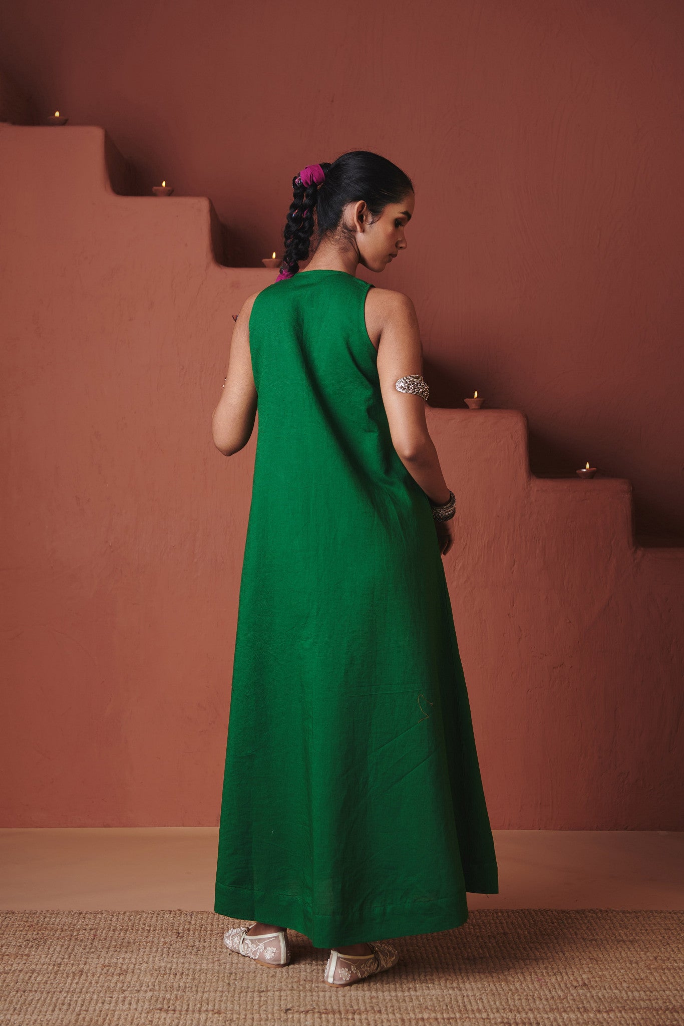 Paan Co - Linen Flared Dress - CiceroniDressesSaphed