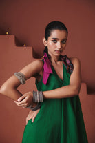 Paan Co - Linen Flared Dress - CiceroniDressesSaphed