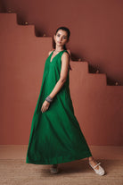 Paan Co - Linen Flared Dress - CiceroniDressesSaphed