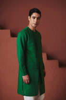 Paan Co - Linen Men's Side Panel Kurta - CiceroniKurtaSaphed