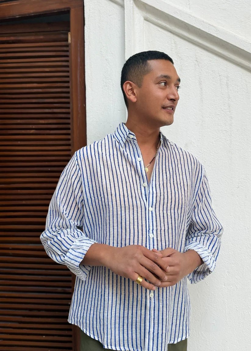 Paddy Navy Stripes Shirt - CiceroniMen ShirtsHomeland Elegies