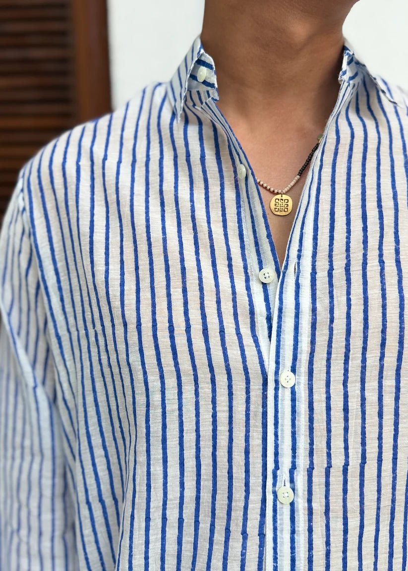 Paddy Navy Stripes Shirt - CiceroniMen ShirtsHomeland Elegies