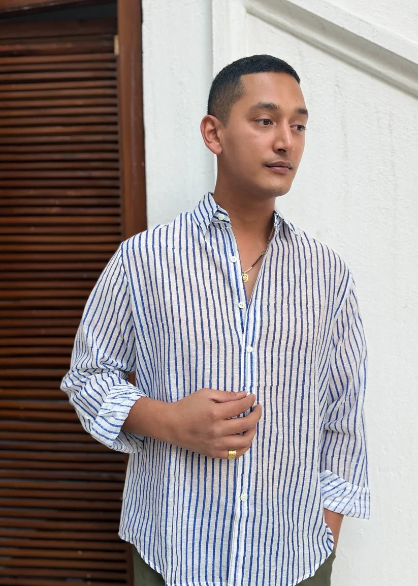 Paddy Navy Stripes Shirt - CiceroniMen ShirtsHomeland Elegies