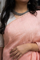 Pallu — Sparsh - Solid Linen Handwoven Linen Saree - CiceroniSareePallu