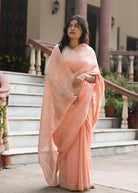 Pallu — Sparsh - Solid Linen Handwoven Linen Saree - CiceroniSareePallu