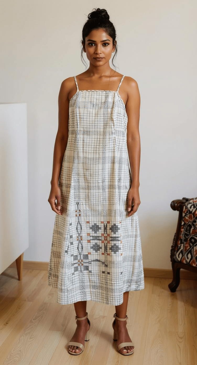 Panel Spaghetti Dress - CiceroniDressesBhomra
