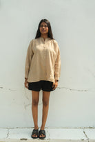 Parallel Beige Oversized Shirt - CiceroniWomen Shirtswith N.