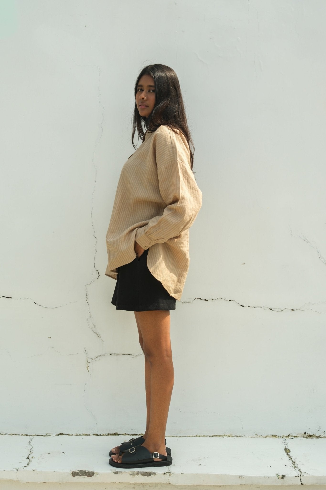 Parallel Beige Oversized Shirt - CiceroniWomen Shirtswith N.