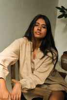 Parallel Beige Oversized Shirt - CiceroniWomen Shirtswith N.