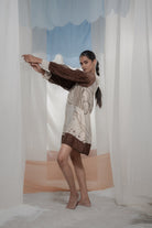 Pathway Puff Sleeve Dress - CiceroniDressesAmoda - Essence Of India