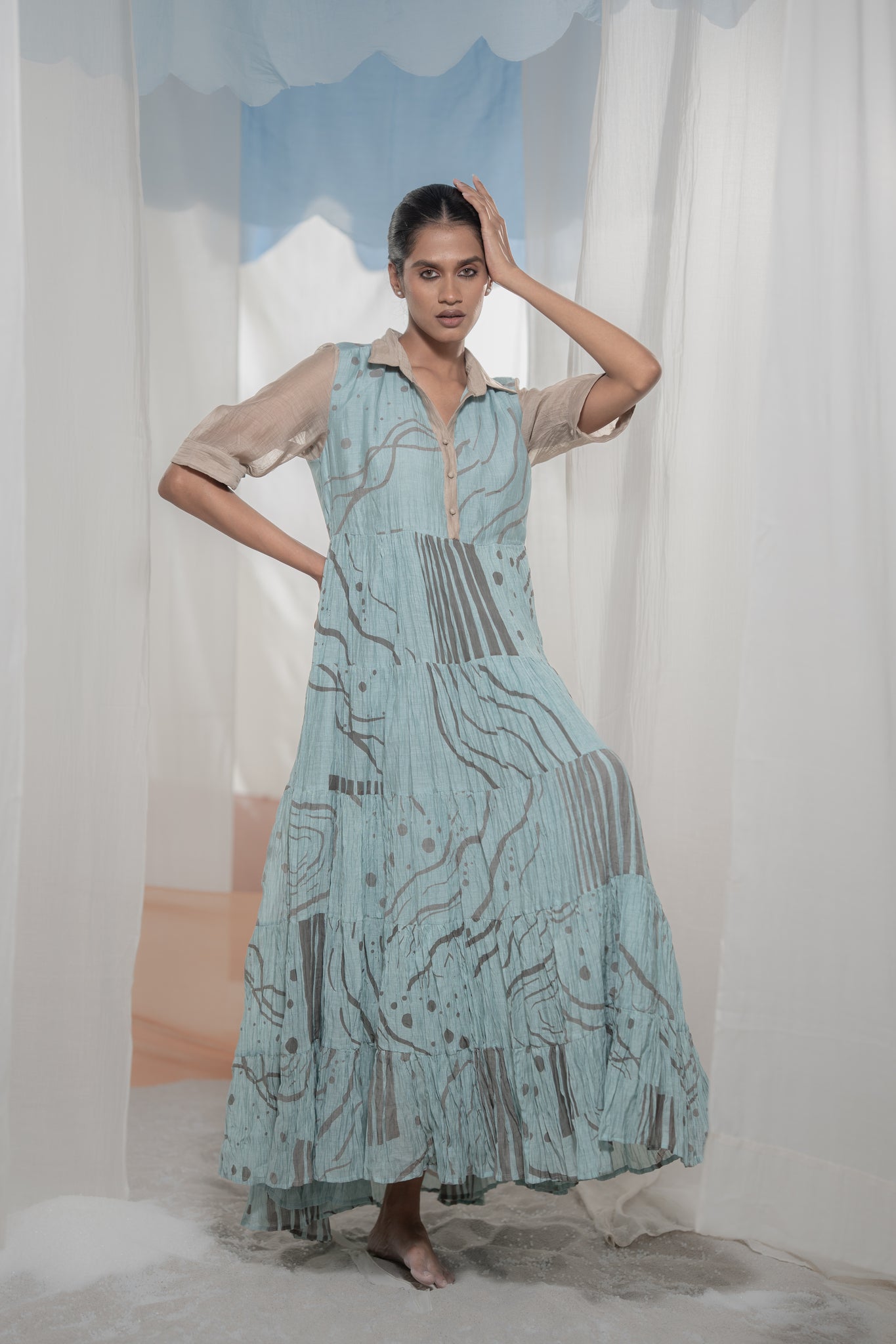 Pathway Shirt Dress - CiceroniDressesAmoda - Essence Of India