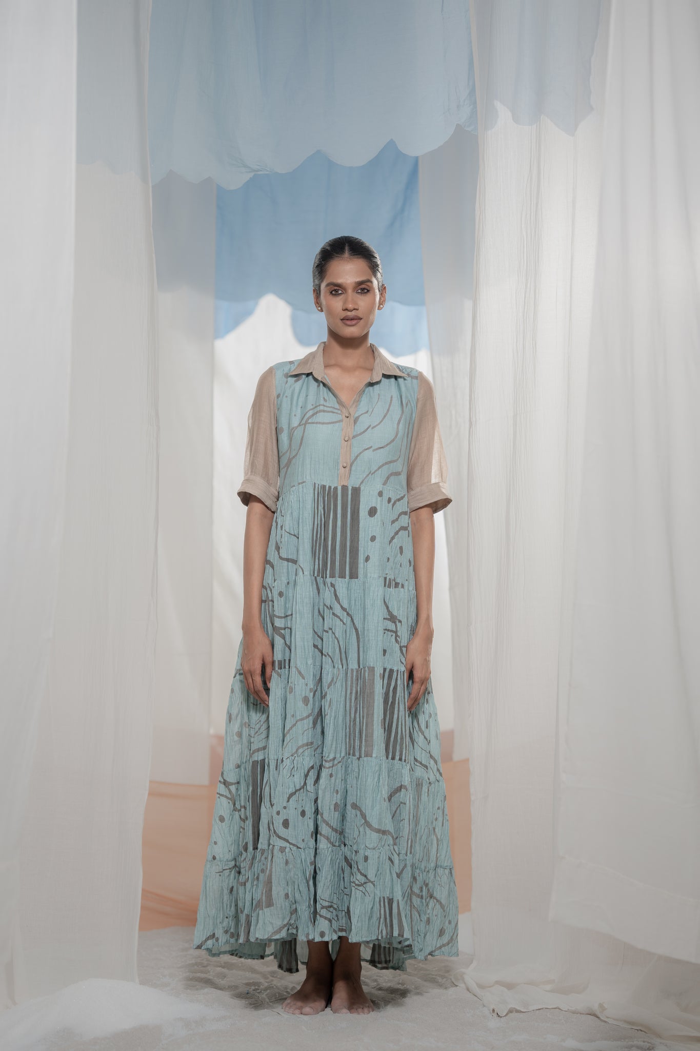 Pathway Shirt Dress - CiceroniDressesAmoda - Essence Of India