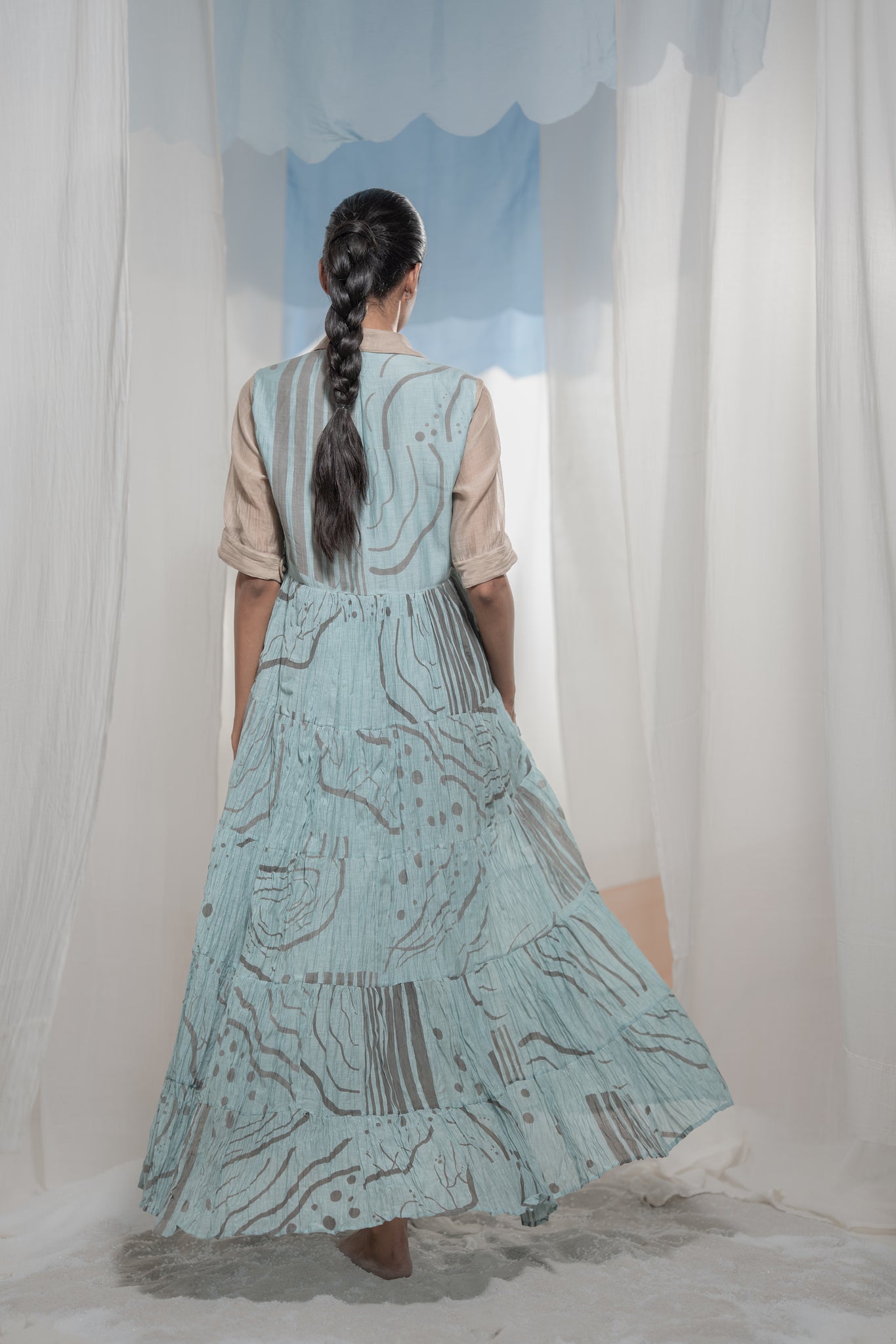 Pathway Shirt Dress - CiceroniDressesAmoda - Essence Of India