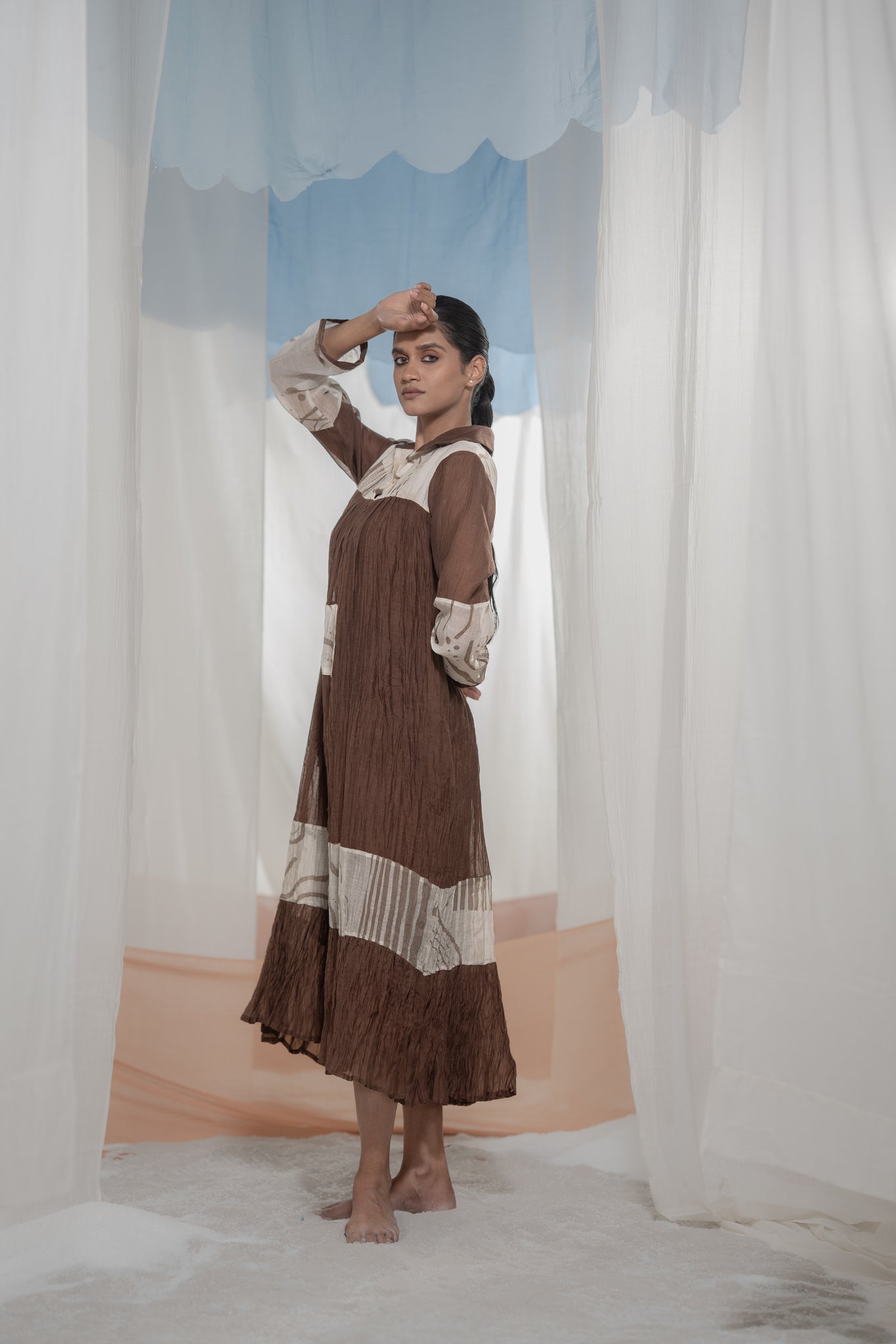 Pathway Shirt Frilled Dress - CiceroniDressesAmoda - Essence Of India