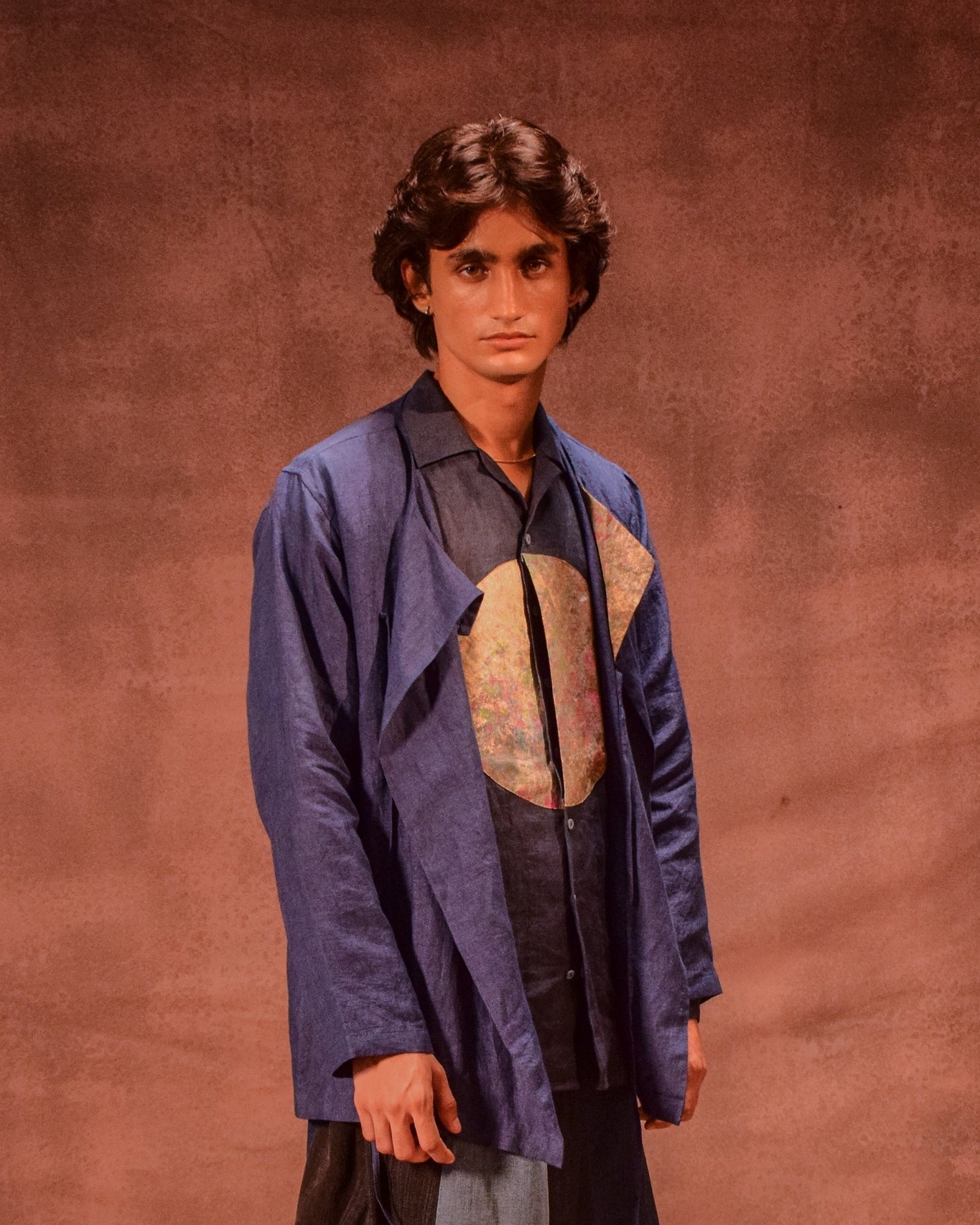 Patina Linen Shirt in Denim Blue - CiceroniMen ShirtsAnam Husain