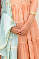Peach Fizaa Kurta Set - CiceroniKurta Set, Festive WearOmaana