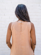 Peach Linen Dress - CiceroniDresseswith N.