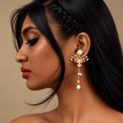 Pearl Blossom Cascade Ear Jacket - CiceroniEarringKalon Art Jewellery